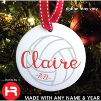 Girl's Volleyball Christmas Ornament