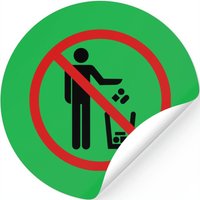 No Trash Bin Forbidden Sign Garbage Garbage Throw
