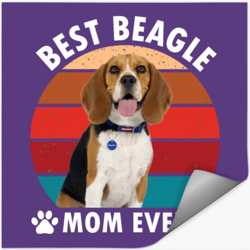 Best Beagle Mom Ever Best Stickers — Autocollants et stickers