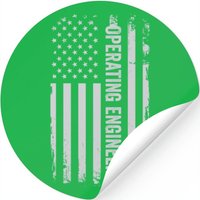 Operating Engineer Us Flag — Autocollants et stickers