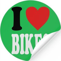 I Love Bikes (variable Colors!) — Autocollants et stickers