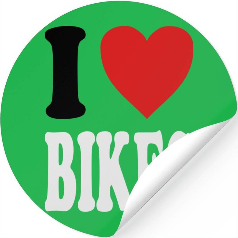 I Love Bikes (variable Colors!) — Autocollants et stickers