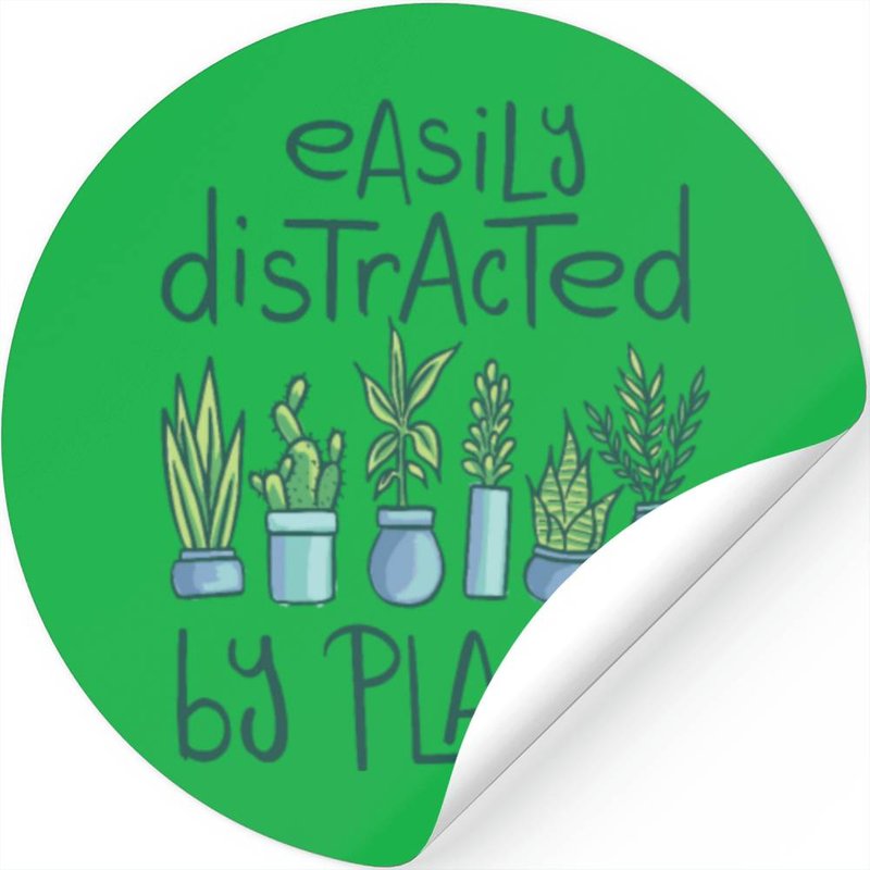 Easily Distracted By Plants — Autocollants et stickers