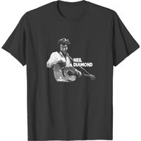 White And Black Neil Distressed Art Diamonds American Singer T-shirts — T-shirts pour hommes