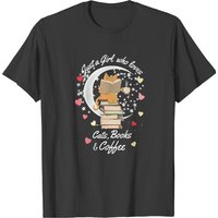 Books Cats Coffee And Books T-shirts — T-shirts pour hommes