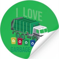 I Love Garbage Trucks Recycle Waste Management — Autocollants et stickers