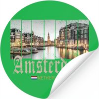 Amsterdam Netherlands At Night Holland Vintage