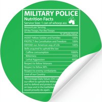 Military Police Nutrition Facts — Autocollants et stickers