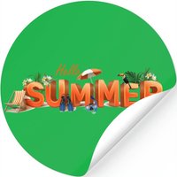 Hello Summer Stickers, Summer Stickers,season Stickers — Autocollants et stickers