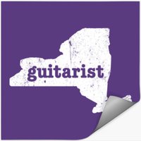 Blues Guitar Sticker New York Stickers Lead Guitarist Sticker — Stickers & Decals