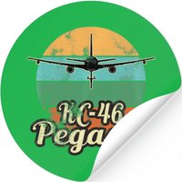 Kc46 Pegasus Vintage Sunset Air Refueling Airplane — Stickers & Decals