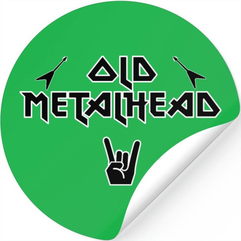 Old Metalhead, Gift Old Metalhead — Stickers & Decals