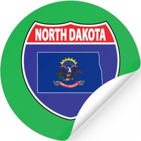 North Dakota Flag Hwy — Autocollants et stickers