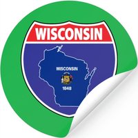 Wisconsin Flag Us Hwy Sign