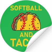 Softball And Tacos Funny Taco — Stickers & Decals