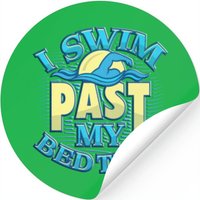 Swimmer Swim Past My Bedtime Swim Team — Stickers & Decals