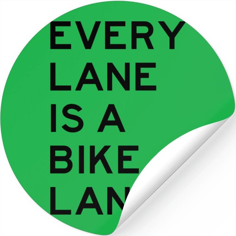 Every Lane Is A Bike Lane — Autocollants et stickers