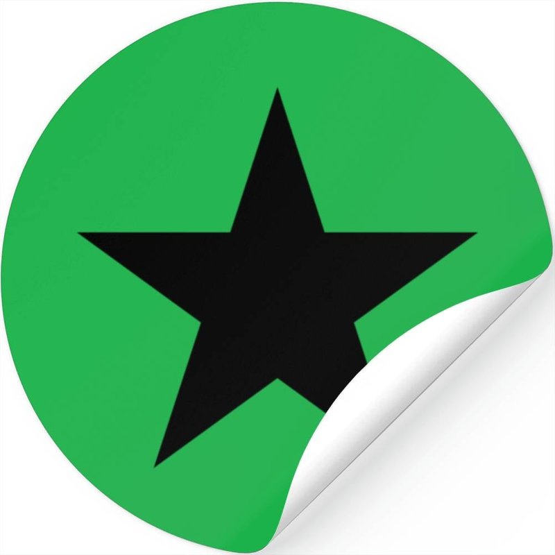 Solid Black Star — Stickers & Decals