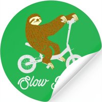Funny Slow Rider Animal Sloth Biking — Autocollants et stickers