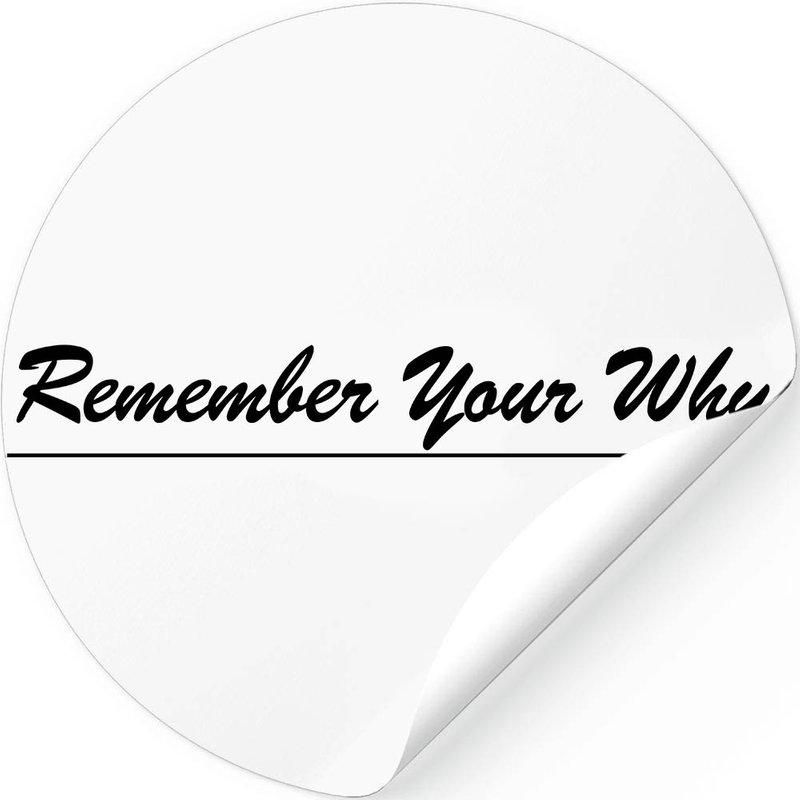 Remember Your Why Stickers, Inspirational Stickers — Stickers & Decals