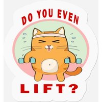 Do You Even Lift? Cat Gym Sports — Stickers & Decals