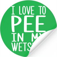 I Love To Pee In My Wetsuit Funny Diver Stickers