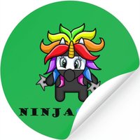 Ninja Unicorn Warrior — Stickers & Decals