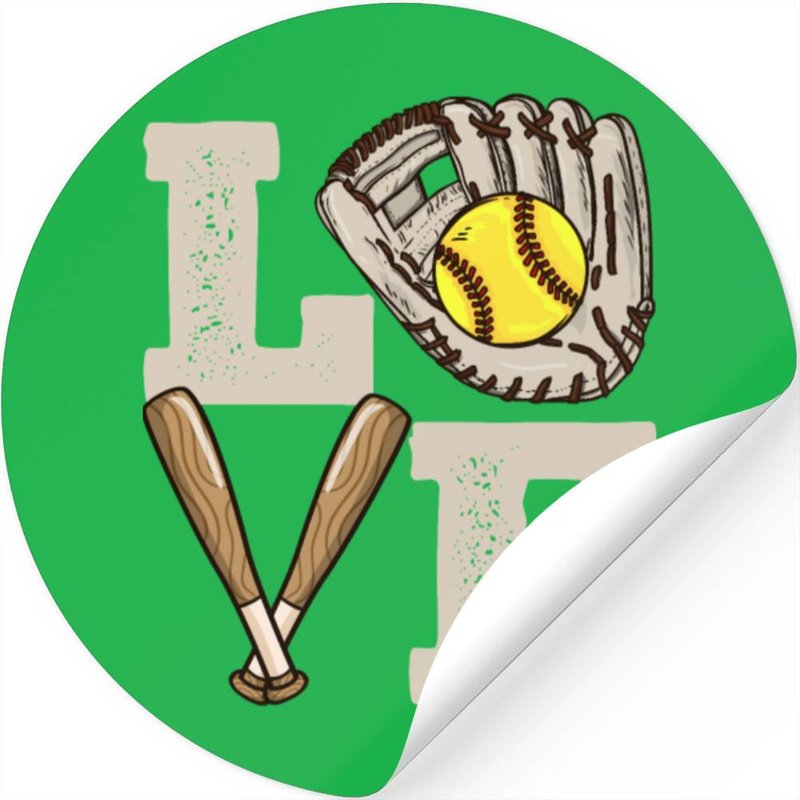 Softball Player Gift For Competitors — Autocollants et stickers