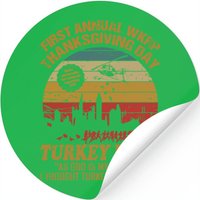 Thanksgiving Wkrp Turkey Drop First Annual Wkrp — Stickers & Decals