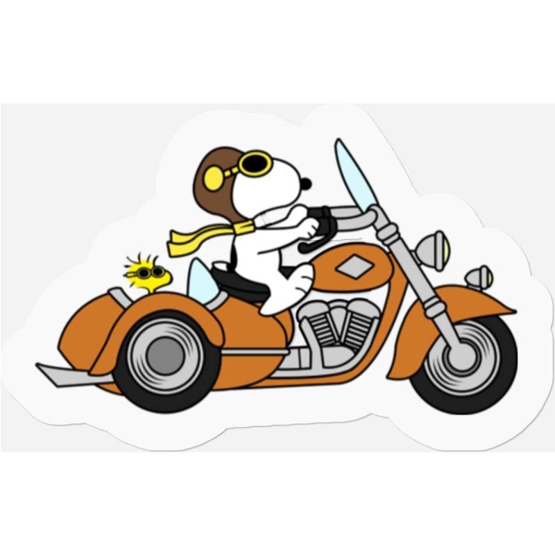 Snoopy Biker - Snoopy - Stickers — Autocollants et stickers