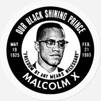 Malcolm X - Vintage Button Design - Malcom X - Stickers — Autocollants et stickers