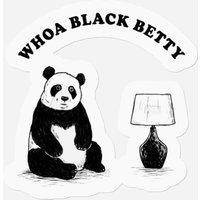 Woah Black Betty Panda Lamp - Pandas Meme Funny - Stickers — Autocollants et stickers