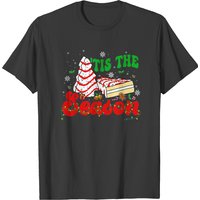 Little Tis' The Season Christmas Tree Cakes Debbie Groovy T-shirts — T-shirts pour hommes