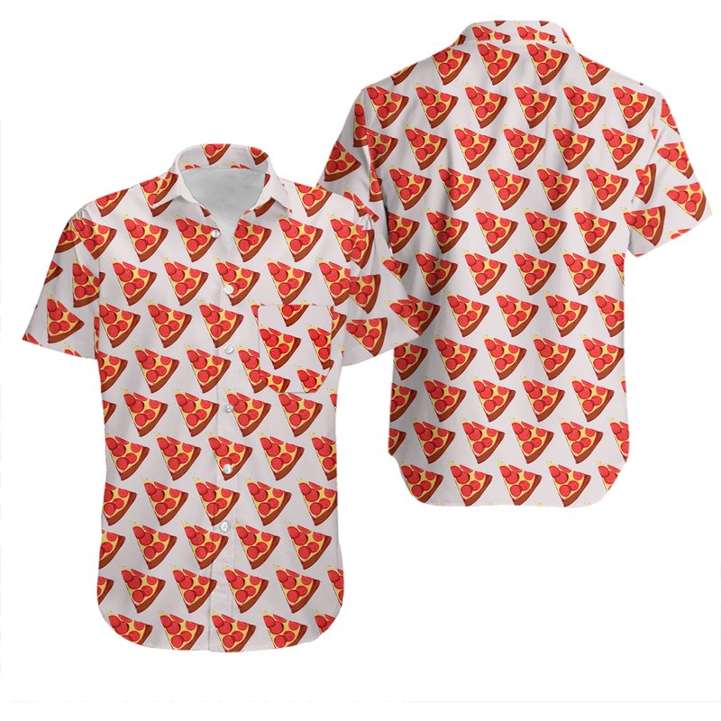 Pizza Shirt Hawaiian Shirt — Chemises décontractées pour hommes