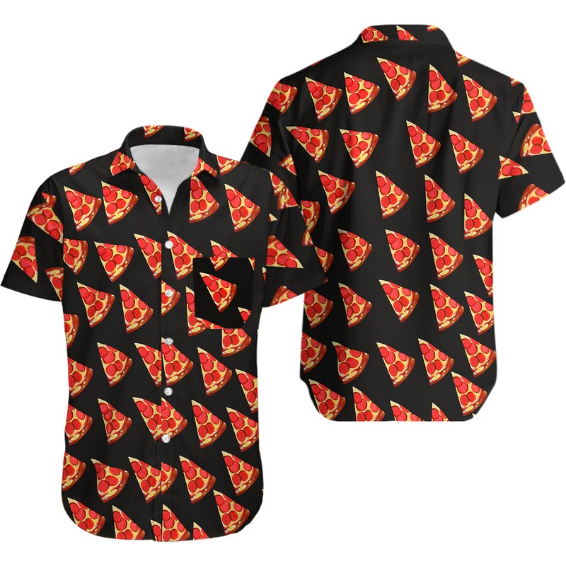 Pizza Hawaiian Shirt — Mens Casual Shirts