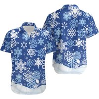 Snowflakes Christmas Men's Hawaiian Shirt