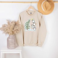 Snowman Stacking Christmas Tree Sweatshirt, Cute Holiday Sweatshirt