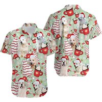 Great Pyrenees Dog Christmas Hawaiian Shirt — Chemises décontractées pour hommes