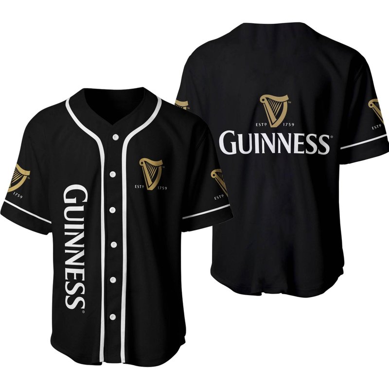 Guinness Beer Baseball Jersey Beer Lovers — Mens T Shirts