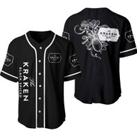 Black The Kraken Baseball Jersey