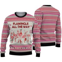 Flamingo Ugly Christmas Sweater - Stylish Holiday Apparel