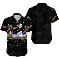 Pacific Legend Santa Hula Mele Kalikimaka Christmas Hawaiian Shirt