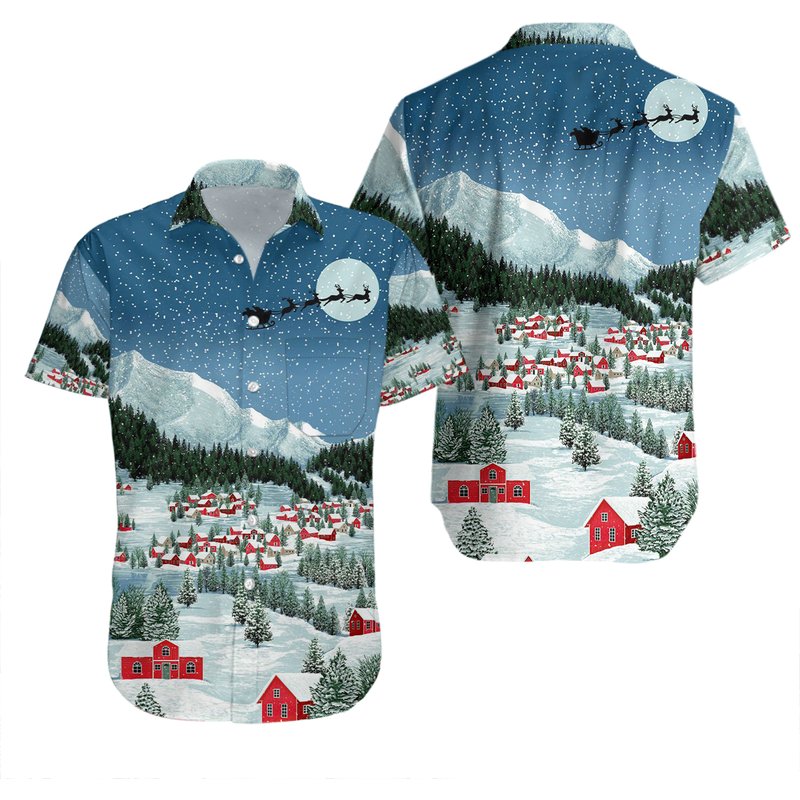 Unisex Christmas Hawaiian Shirt — Chemises décontractées pour hommes
