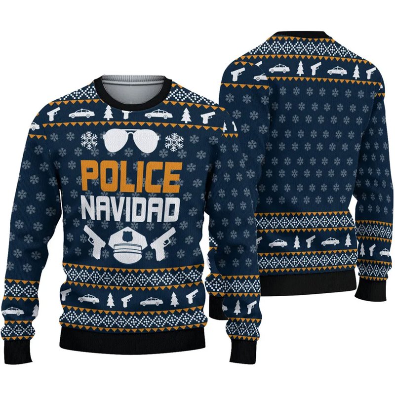 Police Navidad Ugly Christmas Sweater