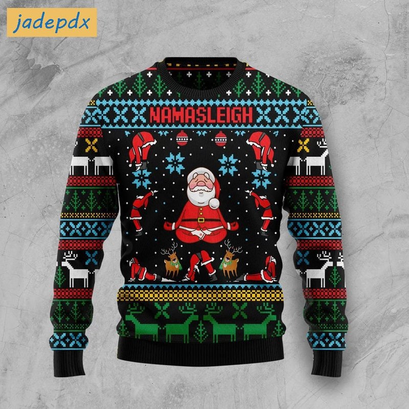Namasleigh Funny Christmas Sweater, Ugly Xmas Shirt, Christmas Sweater — Chandails pour hommes