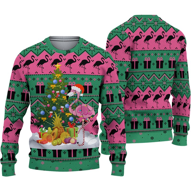 Christmas Gift, Flamingo Christmas Sweater