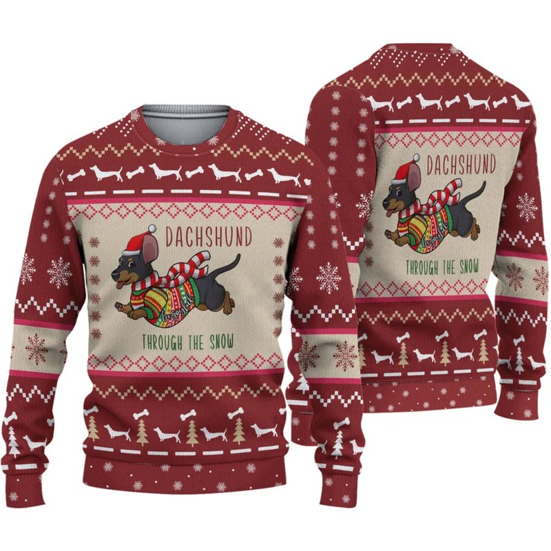 Dachshund Christmas Sweater — Chandails pour hommes