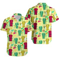 Vintage The Stay Golden Tiki Statue Hawaiian Shirts