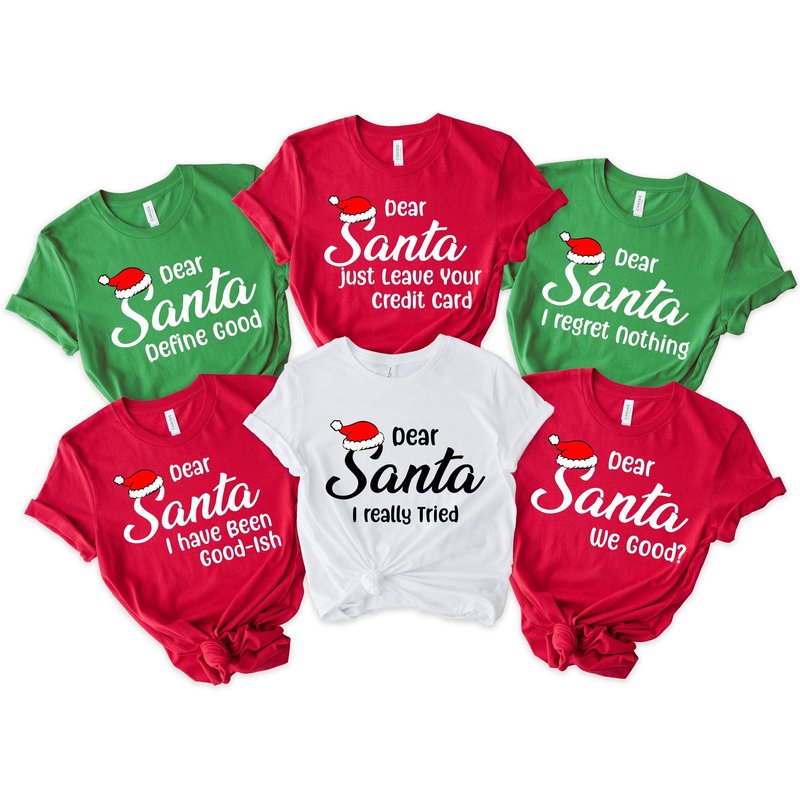 Dear Santa Family Christmas Shirt