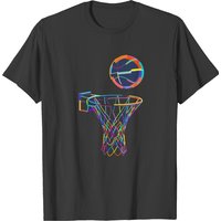 Colorful Basketball Graphic T-shirt
